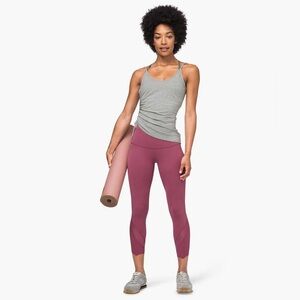 Lululemon Wunder Under Crop High-Rise Roll Down Scallop Full On Luxtreme Plumful